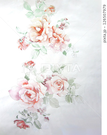 Stunning Vintage-Inspired Floral Scrollwork Art Drawings 126507979