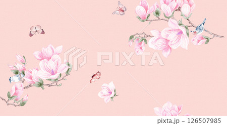 Stunning Vintage-Inspired Floral Scrollwork Art Drawings 126507985