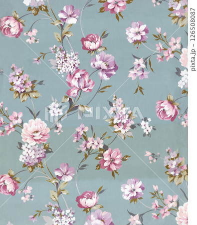 Captivating Botanical Scroll and Floral Motif Artworks 126508087