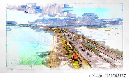 スケッチ風 スケッチ 風景 キレイ 俯瞰 ドローン写真 上空 空 山 空中 浮遊 幻想的 ドローン スケッチ風 スケッチ 風景 キレイ 俯瞰 ドローン写真 上空 空 山 空中 浮遊 幻想的 ドローン 126508187