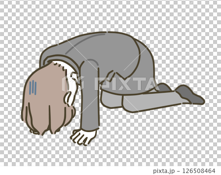 A depressed young woman (suit) 126508464