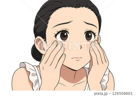 肌荒れに悩む女性 126508601