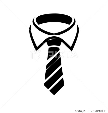 tie in black and white style icon 126509014