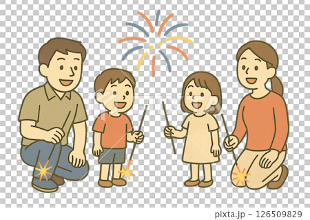 花火のイラスト素材 花火のイラスト素材 126509829