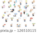働くねこ、サラリーマンニャン太郎のアイコンセット 126510115