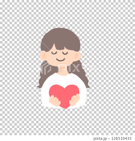 Woman with heart 126510435