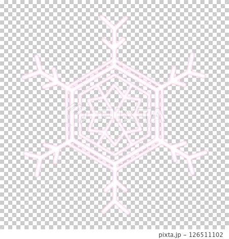薄いピンク色の花のような雪の結晶 薄いピンク色の花のような雪の結晶 126511102