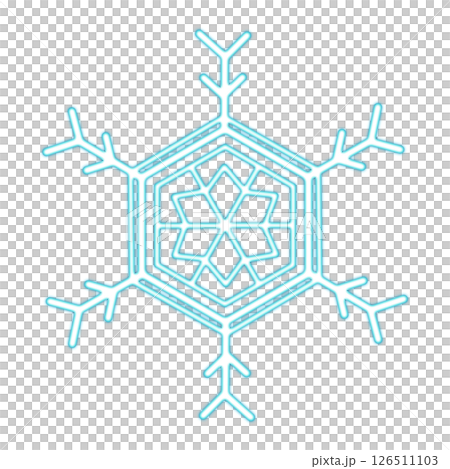 淡藍色的花狀雪花 126511103