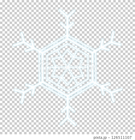 淡藍色的花狀雪花 126511107