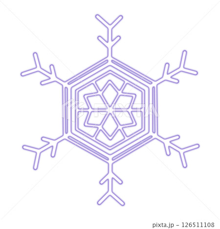 紫色の花のような雪の結晶 126511108