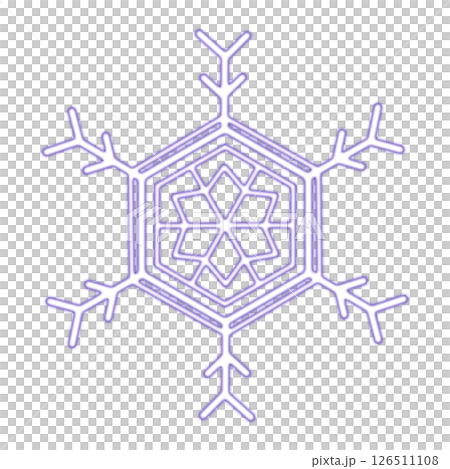 紫色の花のような雪の結晶 126511108