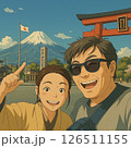 観光地の鳥居からハイチーズ 126511155