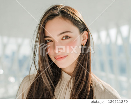 自然光で輝く女性のナチュラルポートレート 自然光で輝く女性のナチュラルポートレート 126511270