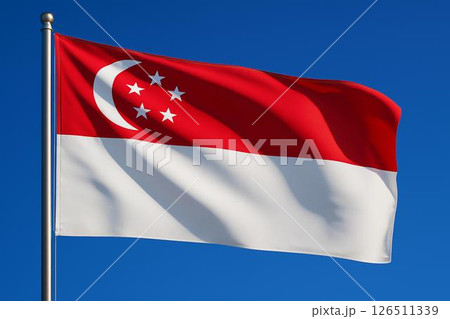シンガポール共和国　国旗 126511339
