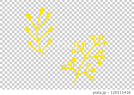 植物の手書き北欧風シンプルベクターイラスト  126511416