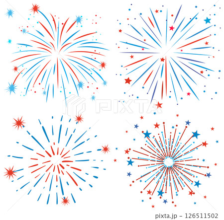 Colorful Fireworks Vector Illustration for Celebrations Colorful Fireworks Vector Illustration for Celebrations 126511502