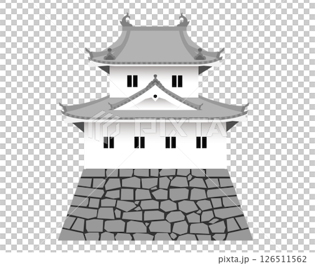 日本の城　二重櫓のイラスト 126511562
