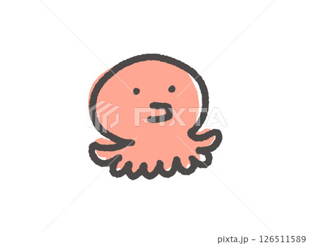 ゆるくて可愛いタコのアイコン 126511589