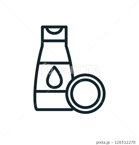 Cosmetic bottle presenting natural ingredient for skin care routine Cosmetic bottle presenting natural ingredient for skin care routine 126512270