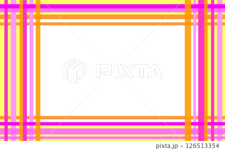 格子模様 フレーム ホワイトスペース イエロー ピンク オレンジ色 格子模様 フレーム ホワイトスペース イエロー ピンク オレンジ色 126513354
