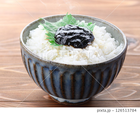 炊きたてご飯と海苔の佃煮 和朝食イメージ 炊きたてご飯と海苔の佃煮 和朝食イメージ 126513784