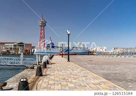 《福岡県》博多ポートタワー・福岡市ベイエリアの風景 126515164