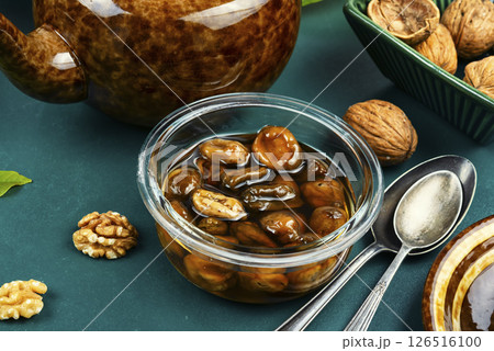 Bank of jam walnuts. Bank of jam walnuts. 126516100