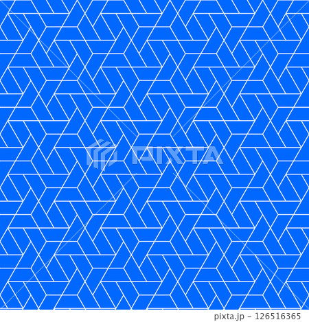 シームレスな幾何学模様のグリッド 六角形と三角形の組み合わせ 背景素材 スウォッチ対応 青 シームレスな幾何学模様のグリッド 六角形と三角形の組み合わせ 背景素材 スウォッチ対応 青 126516365