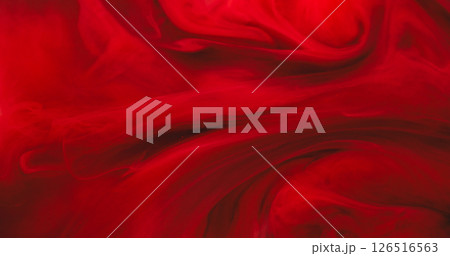 Abstract mist. Drop ink. Defocused red crimson color cloud paint texture in chemical water floating on creative art background. 126516563