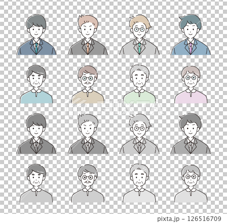 Male icon set_smile 126516709