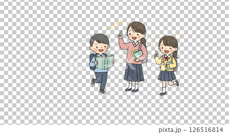 Adult and child illustration Adult and child illustration 126516814