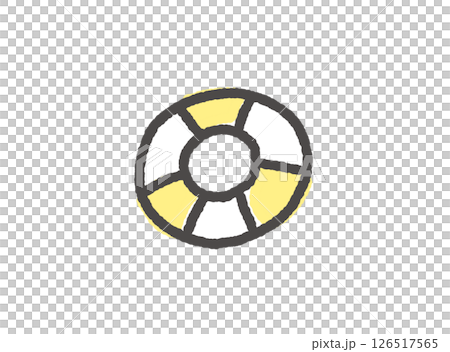 ゆるくて可愛い浮き輪アイコン 126517565