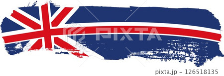 horizontal paint scratches of the british flag,vector illustration on a white background 126518135