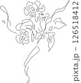 花束の線画 126518412