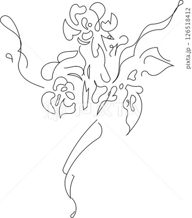 花束の線画 126518412