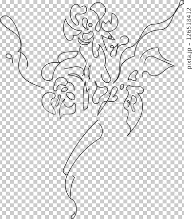 花束の線画 126518412