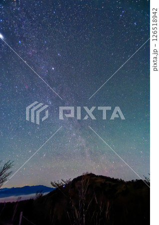 大菩薩峠から見る星空と大菩薩嶺 126518942