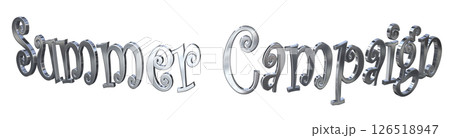 3DCG文字「Summer Campaign（サマーキャンペーン）」 126518947