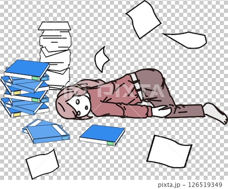 気絶_やる気がない女性 126519349