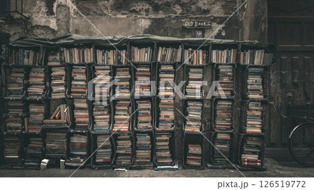 A beautiful and picturesque bookstore nestled among the old streets of Palermo, Sicily A beautiful and picturesque bookstore nestled among the old streets of Palermo, Sicily 126519772