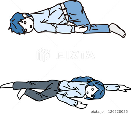 気絶_男女セットブルー 気絶_男女セットブルー 126520026