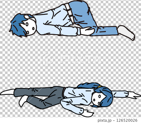 Fainting_Men and Women Set Blue Fainting_Men and Women Set Blue 126520026