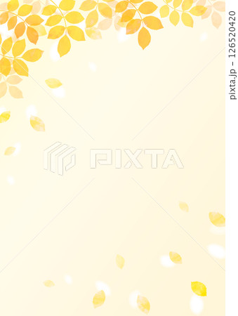 紅葉した葉が舞う秋のイラスト素材 126520420