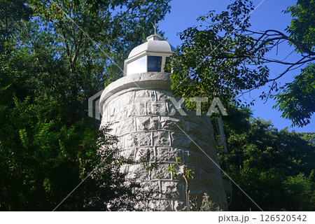 四国村移築された明治時代の広島県大久野島灯台-3 126520542