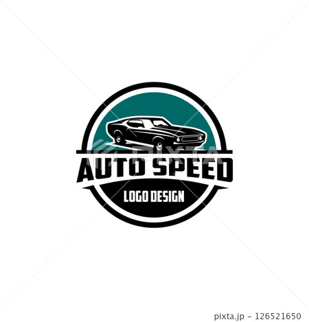 Car vector icon, Ford Mustang sportsroof vector, best for logo badge, emblem and sticker illustrations Car vector icon, Ford Mustang sportsroof vector, best for logo badge, emblem and sticker illustrations 126521650