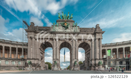 Hyperlapse of the Cinquantenaire Arcade in Parc du Cinquantenaire, Brussels, Belgium. Hyperlapse of the Cinquantenaire Arcade in Parc du Cinquantenaire, Brussels, Belgium. 126522129