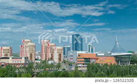 New business district timelapse from roof in the capital of Kazakhstan in Astana. New business district timelapse from roof in the capital of Kazakhstan in Astana. 126522320