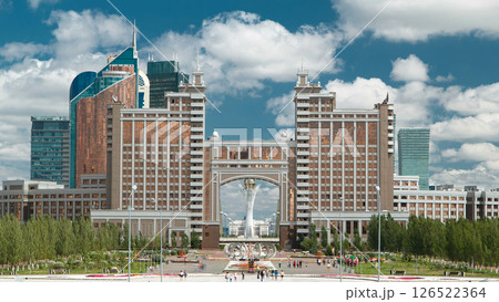 New business district timelapse from above in the capital of Kazakhstan in Astana. New business district timelapse from above in the capital of Kazakhstan in Astana. 126522364
