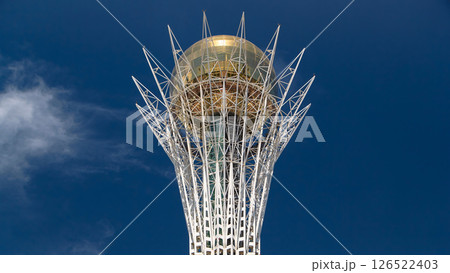 Bayterek timelapse is a monument and observation tower in Astana. Main symbol of city. 126522403