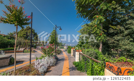 Meremerli park timelapse hyperlapse, located on the top of the rocky cliff in Antalya. 126522485